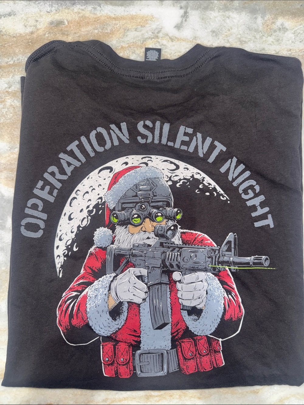 NINE LINE Silent Night Santa Graphic Tee - SIZE XL NWOT